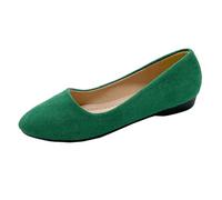 Women's Casual Square Toe Ballet Flats Ladies Stylish Slip On Ballerina Flats Girls Fashionable Solid Color Ballet Pumps Dolly Shoes Womens Comfy Office Driving Flat Shoes Loafers n23 Green