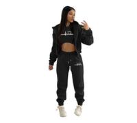 Women'S Casual Stylish Tracksuit Set - Hooded Tracksuit Womens Full Set Winter Top Vest Pant 3 Pieces Set Baggy Streetwear With Pockets Casual Leisure Suit Comfortable Tracksuit Homewear