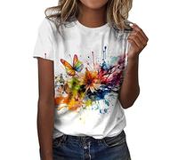 Womens Casual Summer Tops, Women Sunflower Summer T Shirt Plus Size Loose Blouse Tops Girl Short Sleeve Graphic Casual Tees Handstand Shirt Long Sleeve Long Sleeve T Shirts Women Top