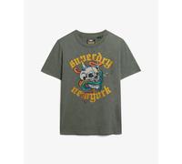 Superdry Neo Trad Tattoo Relaxed Short Sleeve T-shirt Green S Woman