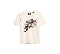 Superdry Tattoo Script Relaxed Short Sleeve T-shirt White XS Woman