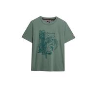Women's casual T-shirt Superdry Tokyo Narrative Green L