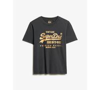 Superdry Vl Metallic Relaxed Short Sleeve T-shirt Black M Woman