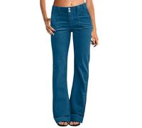 Women's Casual Trousers, Long Elegant, Flared Trousers, Plain Comfortable
