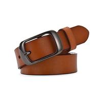 Women'S Casual Women Brief Genuine Leather Belt Women Strap Pure Color Belts Jeans Belt tan 120cm