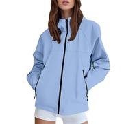 Women's Casuals Jacket Elegant Zip Transition Top Multi-Pocket Lightweight Coat Festival Outfit Coats Baseball Tops Casual Solid Color Clothing Hen Night Party Fancy Dress Costume