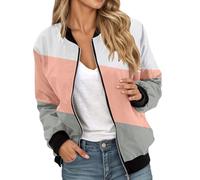 Women's Casuals Jacket Women Packable Jackets Multi-Pocket Lightweight Coat Festival Outfit Coats Baseball Tops Open Front Bomber Clothing Hen Night Party Fancy Dress Costume
