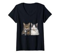 Women's Cat Eastern Europe V-Neck T-Shirt
