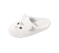 Womens Cat Fluffy Slippers Comfy Animal House Slipper Soft Mule Slippers