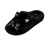 Women's Cat Fluffy Slippers UK Comfort Closed Toe Fuzzy House Shoes | Memory Foam Sherpa Fleece Slippers, Comfortable Animal Sliders with Non-Slip Sole, Warm Slipper Autumn Winter Footwear