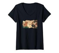 Women's Cat Funny The Divine Strike V-Neck T-Shirt