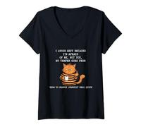 Women's Cat I Avoid Stuff Because I'm Afraid of me V-Neck T-Shirt