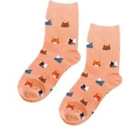 Womens Cat Novelty Socks One Size UK 4-7 EU 36-40 (UK, Numeric, 4, 7, Regular, Regular, Peach)