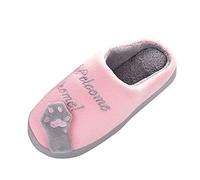 Women's Cat Paw Slippers - Cute Plush House Shoes for Women, Soft Fleece Lined Indoor Footwear, Non Slip Lightweight Sole Design, Adorable Cat Paw Embroidery with Warm Cosy Comfort
