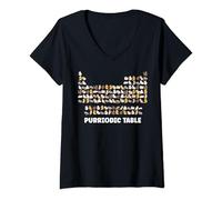 Womens Cat Periodic Table Chemistry Science Gifts For Cat Dad Mom V-Neck T-Shirt