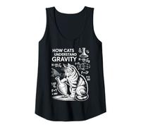 Womens Cat Physics How Cats Understand Gravity Funny Cat Tank Top