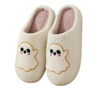 Womens Cat Pumpkin Slippers Ladies Fluffy House Shoes Cosy Indoor Slipper | Halloween Memory Foam Warm Winter Cotton Mules Soft Plush Scuffs Slip On Spooky Autumn Thick Sole