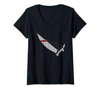Womens Catamaran made of SAILING V-Neck T-Shirt