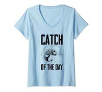 Womens Catch Of The Day V-Neck T-Shirt