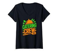 Women's Catering Crew Event Staff Kitchen Squad Team V-Neck T-Shirt