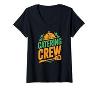 Women's Catering Crew Event Staff Kitchen Squad Team V-Neck T-Shirt
