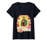 Women's Catholic Blessed Christian Believer Faith God Religious V-Neck T-Shirt