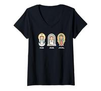 Women's Catholic Marian Apparitions Our Lady V-Neck T-Shirt