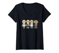 Women's Catholic Marian Apparitions Our Lady V-Neck T-Shirt