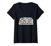 Women's Catholic Pope Holy Saint Religious Vatican V-Neck T-Shirt