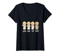 Women's Catholic Pope Saints Kids Faith Holy V-Neck T-Shirt