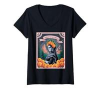 Womens Catrina Nature is Our Altar for National Park Lovers USA V-Neck T-Shirt