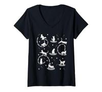 Women's Cats Sausages Butcher V-Neck T-Shirt
