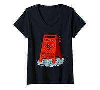 Womens Caution You Might Fall in Love Funny V-Neck T-Shirt