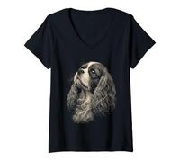 Women's Cavalier King Charles Spaniel V-Neck T-Shirt