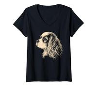 Women's Cavalier King Charles Spaniel V-Neck T-Shirt