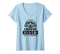 Women's Cavapoo Kisses fix Everything V-Neck T-Shirt