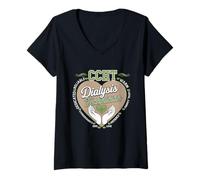 Womens CCHT Dialysis Technician Kidney Hemodialysis Dialysis Tech V-Neck T-Shirt