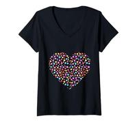 Women's Celebrate Days Heart Each Dot Matters Outfit V-Neck T-Shirt