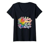 Women's Celebrate Minds of All Kinds Neurodiversity Autism Awareness V-Neck T-Shirt