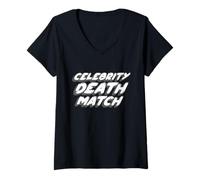 Women's Celebrity Death Match | Television Show 90's V-Neck T-Shirt