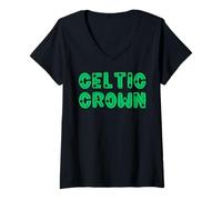 Women's Celtic Crown Irish Nickname for Irish Men Women from Ireland V-Neck T-Shirt
