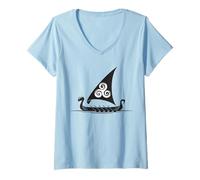 Women's Celtic Ireland Viking Celtic Knot Pattern Tree V-Neck T-Shirt