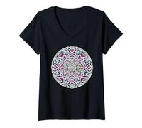 Women's Celtic Mandala Beltane Blessings May Day Celebrations Pagan V-Neck T-Shirt