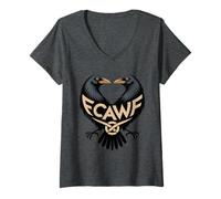 Womens Celtic Raven F-CAW-F Viking & Pagan Knotwork Norse Mythology V-Neck T-Shirt