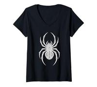 Womens Celtic Spider Tribal Design Ink Tattoo Style V-Neck T-Shirt