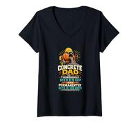 Women's Cement Mason Concrete Dad Humor V-Neck T-Shirt