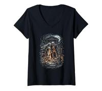 Women's Cemetery Goth V-Neck T-Shirt