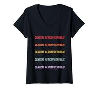 Women's Central African Republic V-Neck T-Shirt