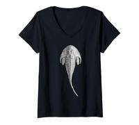 Womens Cephalaspis Fossil - Early Devonian Vertebrate Paleontology V-Neck T-Shirt