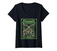 Womens Cernunnos Horned Devourer Forest God Celtic Mythology V-Neck T-Shirt